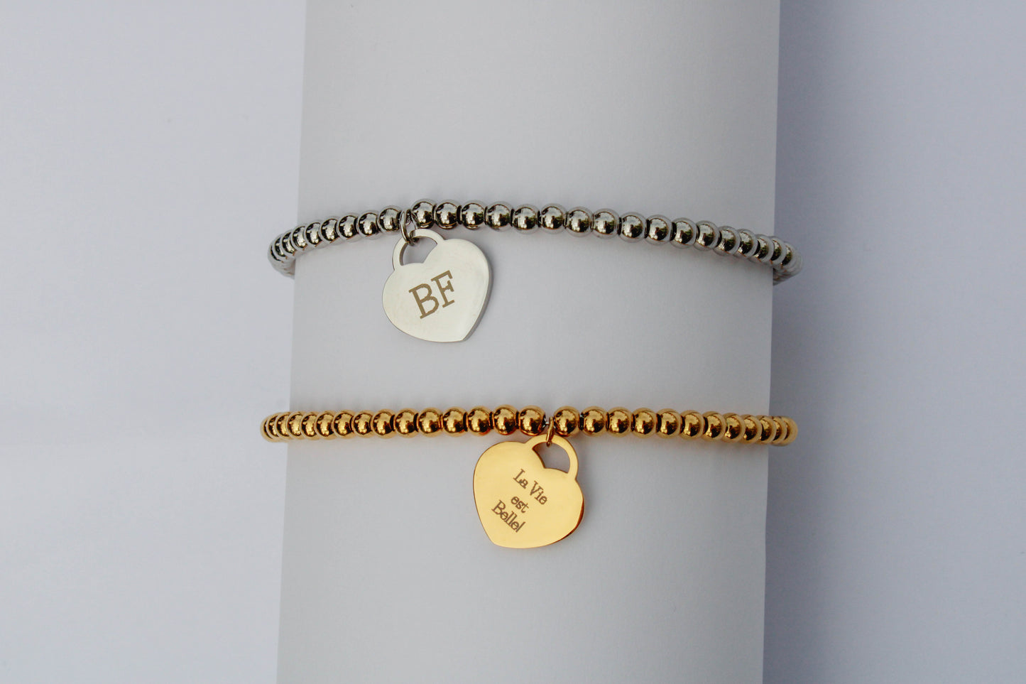 Bracciale Charm Cuore Inciso