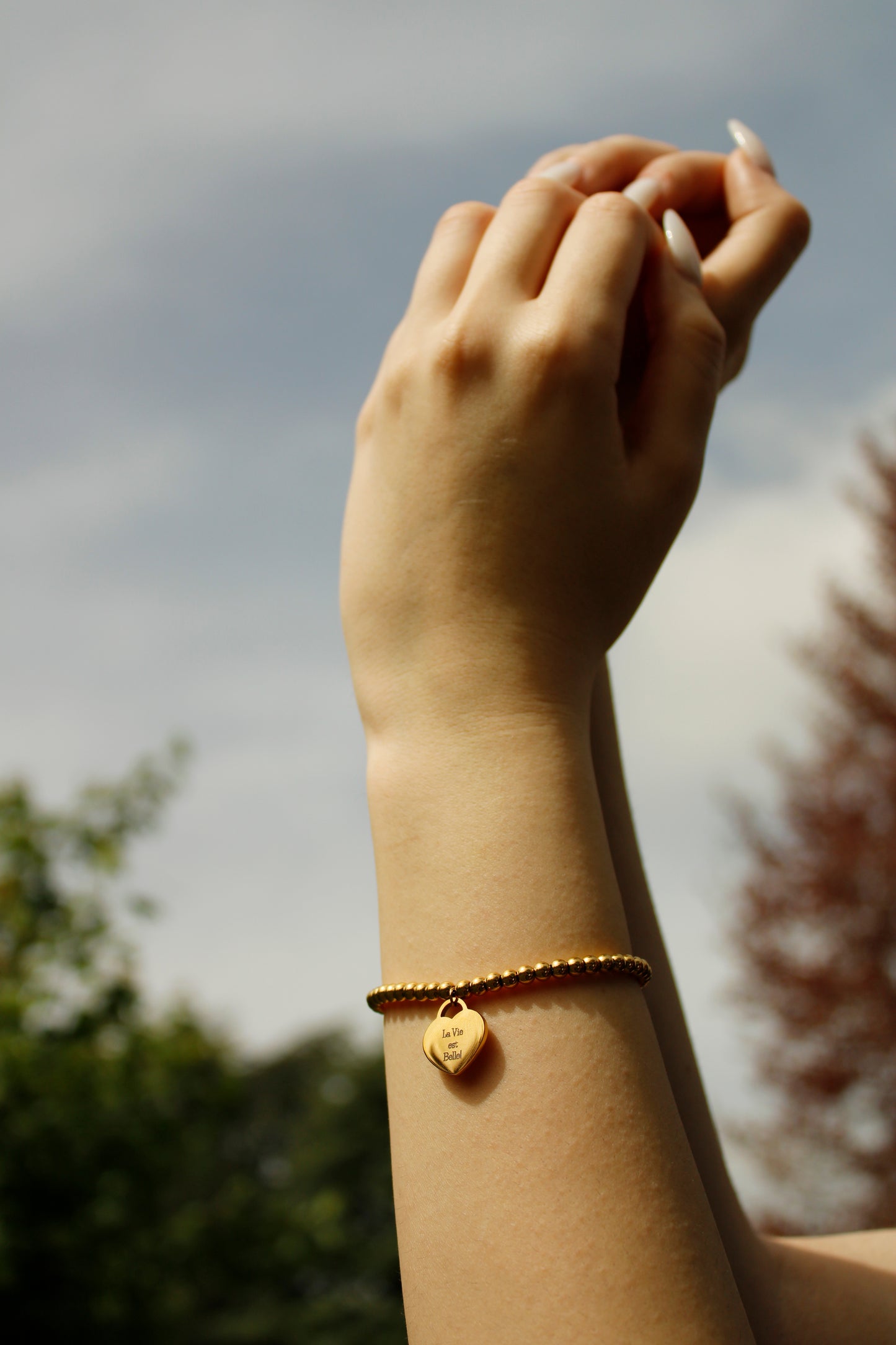 Bracciale Charm Cuore Inciso