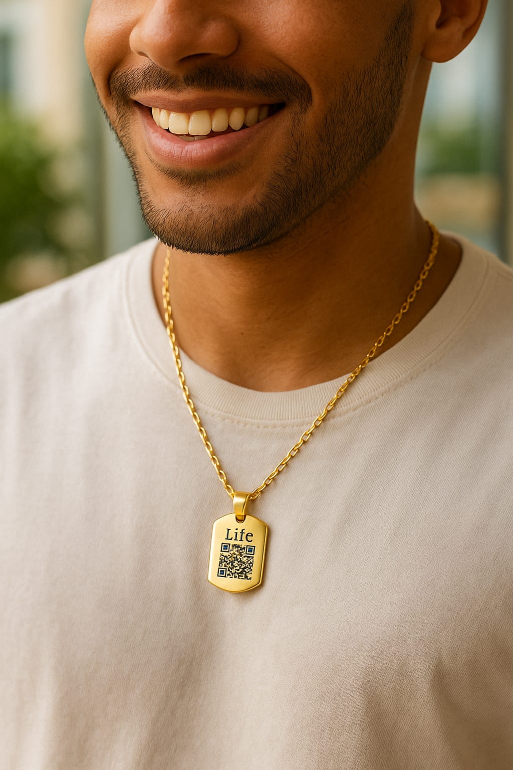Collana Mini Militare QR Code