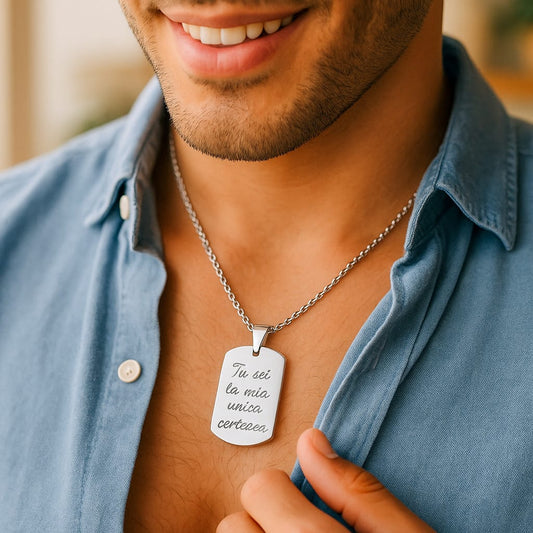 Collana Mini Militare QR Code